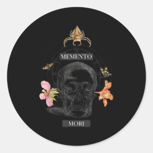 Memento Mori Stoicism Philosophie Philosoph Stoic Runder Aufkleber