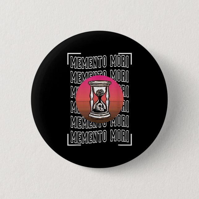 Memento Mori Stoicism Philosophie Stoic Ancient Ph Button (Vorderseite)