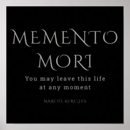 Memento Mori, Stoicismus, Marcus Aurelius Poster
