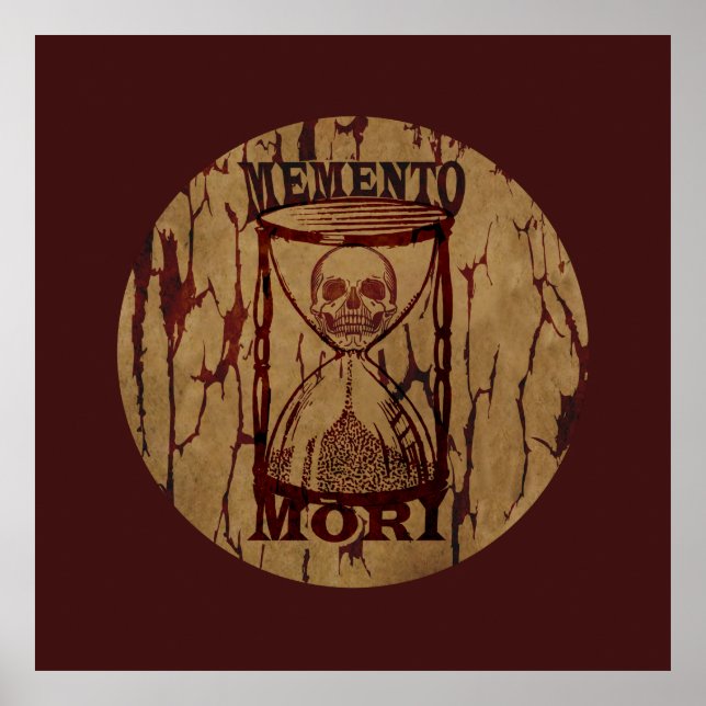Memento-Mori-Stundenglas Poster (Vorne)