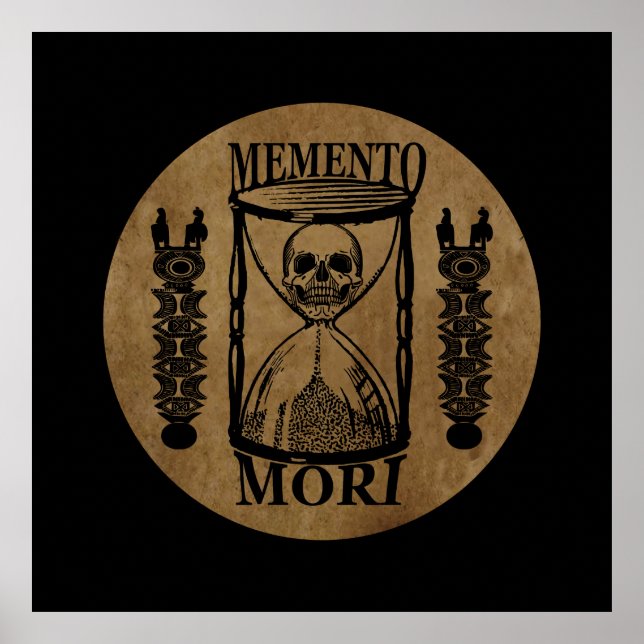 Memento-Mori-Stundenglas Poster (Vorne)