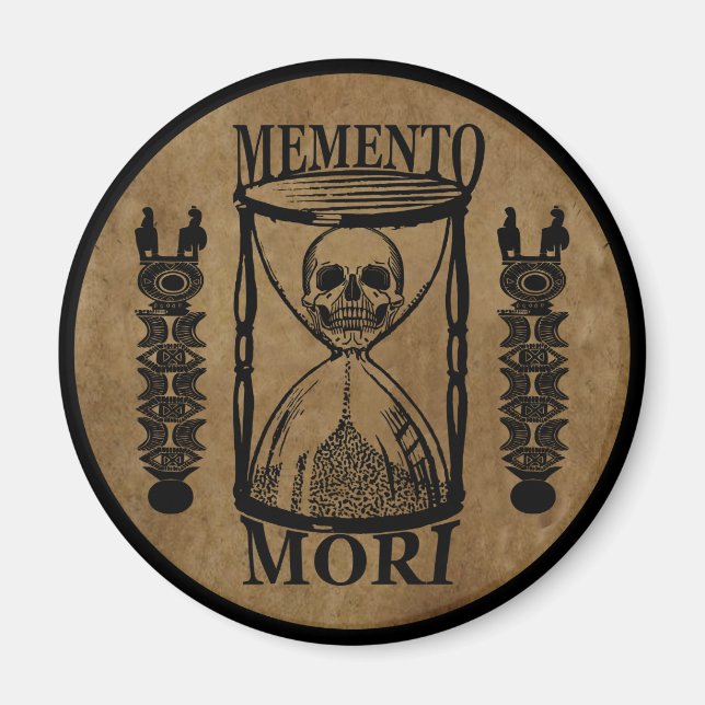 Memento-Mori-Stundengläser Magnet (Vorne)