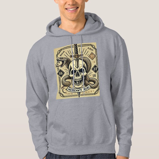 Memento Mori Tattoo Hoodie (Vorderseite)