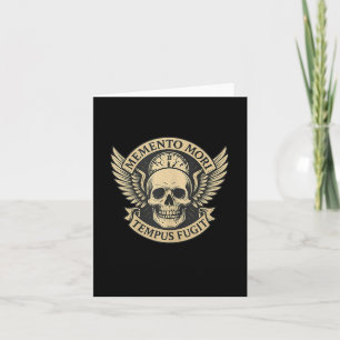 Memento Mori Tempus Fugit Latin Stoice Quote Tank  Karte