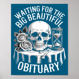 Memento Mori Totenkopf-Stundenglas Dunkler Humor G Poster