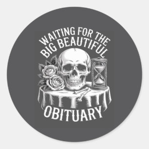 Memento Mori Totenkopf-Stundenglas Dunkler Humor G Runder Aufkleber