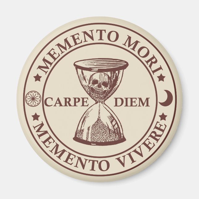 Memento mori vivere magnet (Vorne)