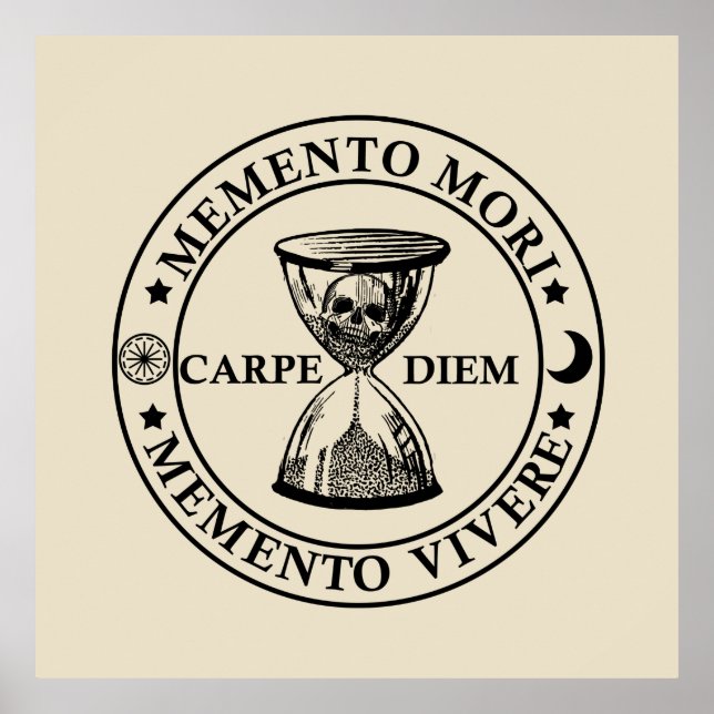 Memento mori vivere poster (Vorne)