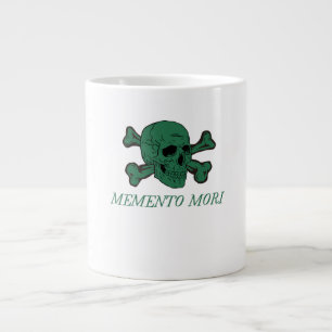 Memento Mori Wald Grüner Totenkopf und Kreuzknoche Jumbo-Tasse