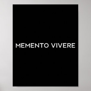 Memento Vivere Denken Sie daran, zu leben Philosop Poster