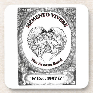 Memento Vivere   Vintage Engel Bond Kunst Getränkeuntersetzer
