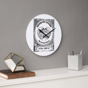Memento Vivere   Vintage Engel Bond Kunst Große Wanduhr