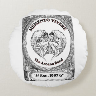 Memento Vivere Vintage Engel Bond Kunst Rundes Kissen