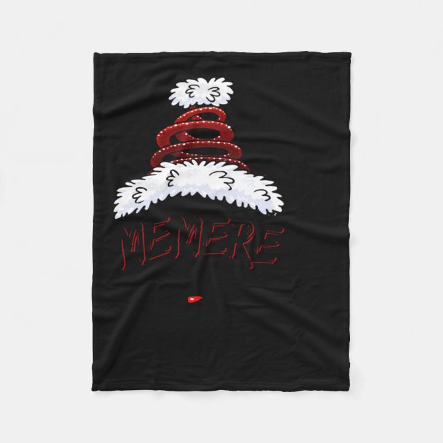 Memere Claus Xmas Happy New Santa Claus Merry Chri Fleecedecke (Vorderseite)