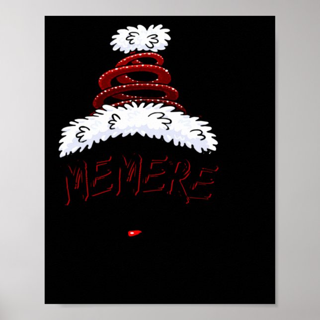 Memere Claus Xmas Happy New Santa Claus Merry Chri Poster (Vorne)