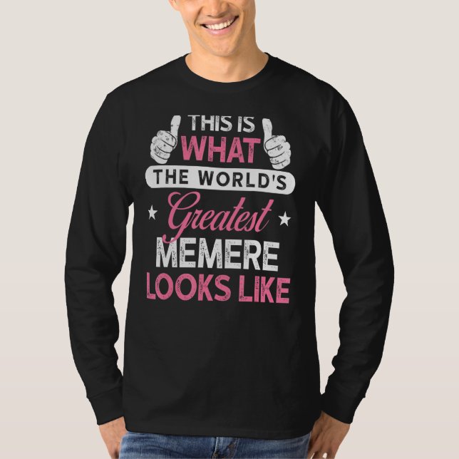 Memere World's Beste Memere T-Shirt (Vorderseite)