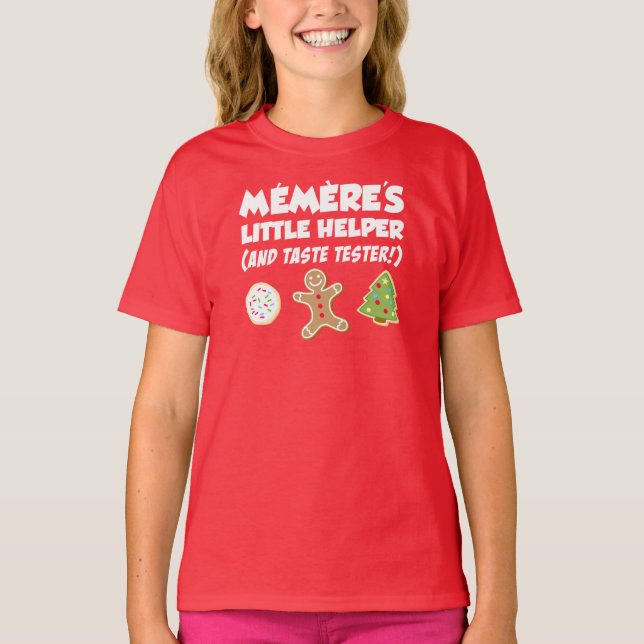 Memere's Little Helper Christmas Cookies T-Shirt (Vorderseite)