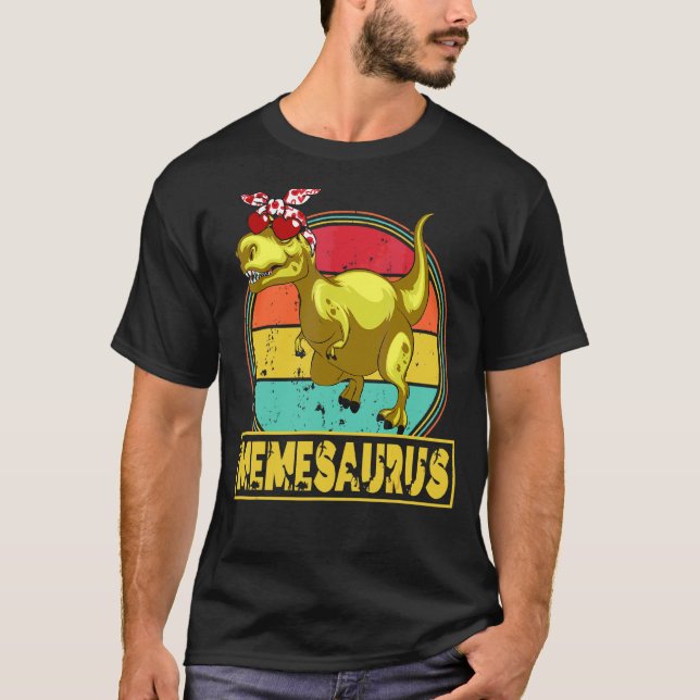 Memesaurus Rex Dinosaur Muttertagsfamilie T-Shirt (Vorderseite)