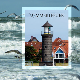 Memmertfeuer, Leuchtturm, Juist, Ostfriesland Postkarte