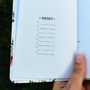Memo für einfache Aufgaben Gummistempel