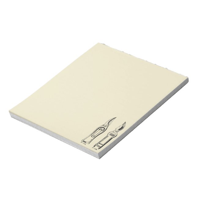 Memo über Vintage Gartenschneider Notizblock (Rotiert)