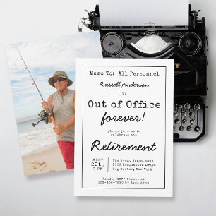 Memo zum Funny Out of Office Forever Retirement Pa Einladung