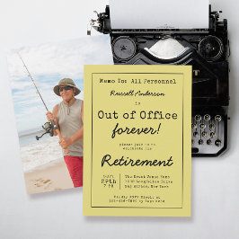 Memo zum Funny Out of Office Forever Retirement Pa Einladung