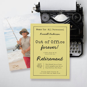 Memo zum Funny Out of Office Forever Retirement Pa Einladung