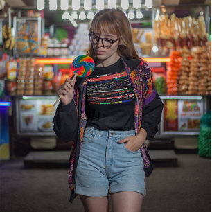 Memorabilia 80er 90s Teletext Glitch Art Nostalgie T-Shirt