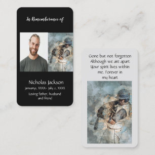 Memorandum Memory Card Baseball Sport Visitenkarte