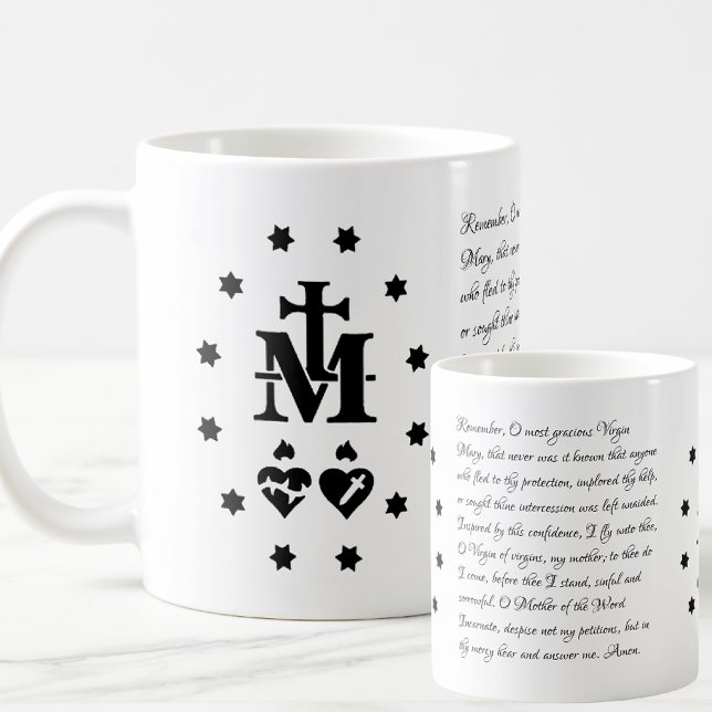 Memorare Gebet-Jungfrau Mary Wunder Medaille Kaffeetasse (Von Creator hochgeladen)