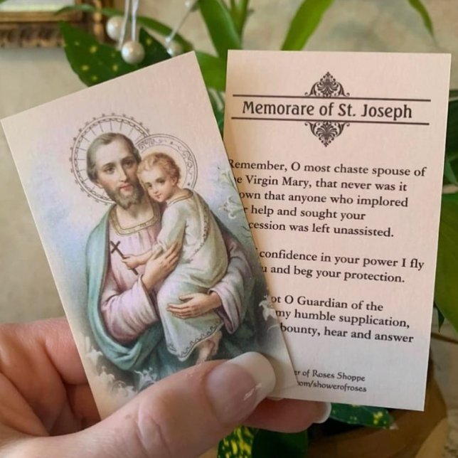 Memorare Gebet St. Joseph & Jesus Heilige Karte (Von Creator hochgeladen)