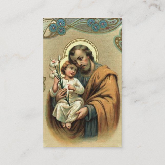 Memorare Gebet St Joseph u. heilige Karte Jesuss (Vorderseite)