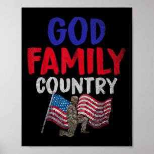Memori zur Flagge des US-Soldaten Poster