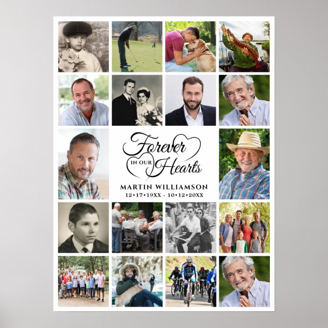 Memorial 18 Fotomaterial Forever in unseren Herzen Poster (Vorne)