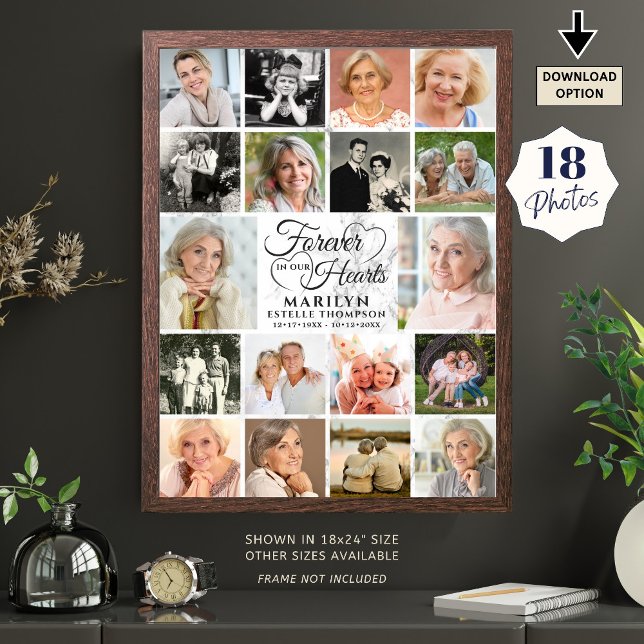 Memorial 18 Fotomaterial Forever in unseren Herzen Poster (Von Creator hochgeladen)