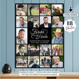 Memorial 18 Fotomaterial Forever in unseren Herzen Poster