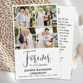 Memorial 4 Foto Collage Beerdigung Gebetskarten