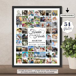 Memorial 54 FotoCollage für immer in unseren Herze Poster