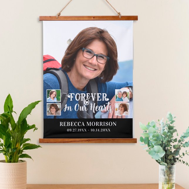 Memorial 5 Foto Moderne Kalligrafie Skriptherzen Wandteppich Mit Holzrahmen (Von Creator hochgeladen)