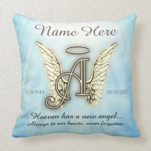 Memorial Angel Wings Pillow Kissen