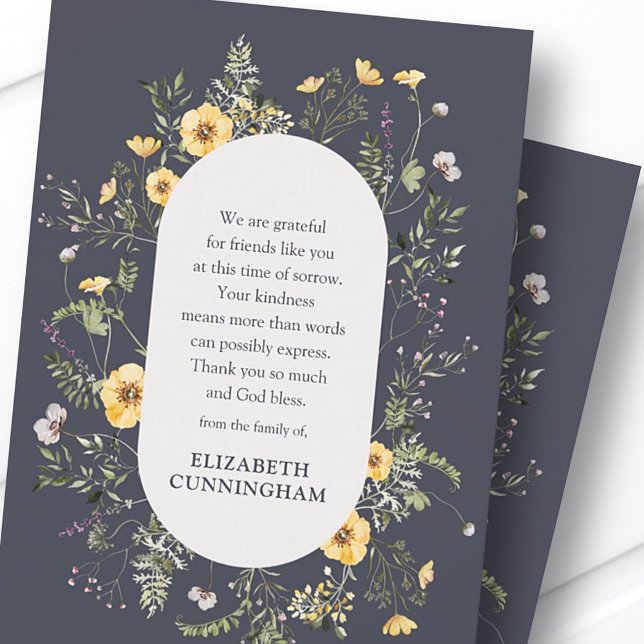 Memorial Aquarellfolien und Botanicals Dankeskarte (Von Creator hochgeladen)