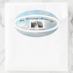 Memorial-Aufkleber - Foto hinzufügen Ovaler Aufkleber