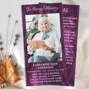Memorial Beerdigung Beileid-Card-Foto Lila