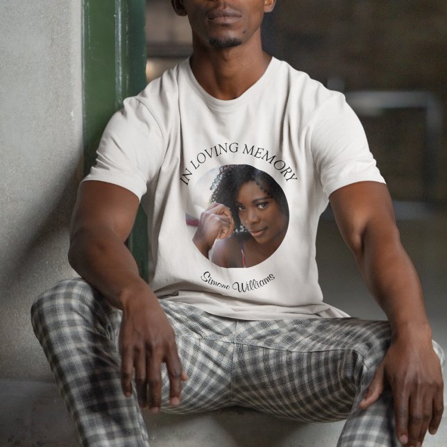 Memorial Beerdigung Foto Name T - Shirt (Von Creator hochgeladen)
