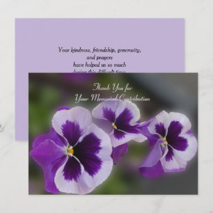 Memorial Beitrag Lila Blume Dankeschön Karte