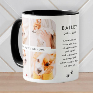 Memorial Bester Hund je Moderne Fotosammlung Tasse