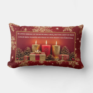 Memorial Candle Christmas Throw Kissen