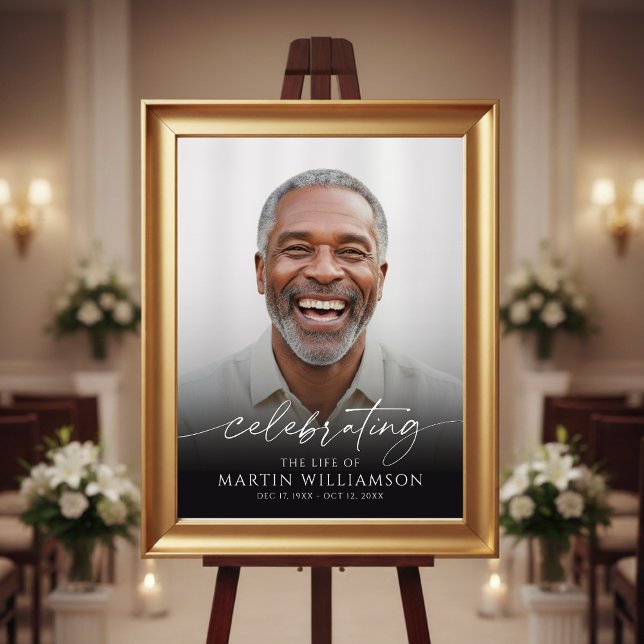 Memorial Celebrating the Life of Photo Script Poster (Von Creator hochgeladen)