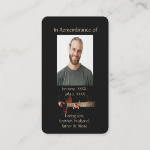 Memorial Christlich Memory Card Musikgitarre Visitenkarte